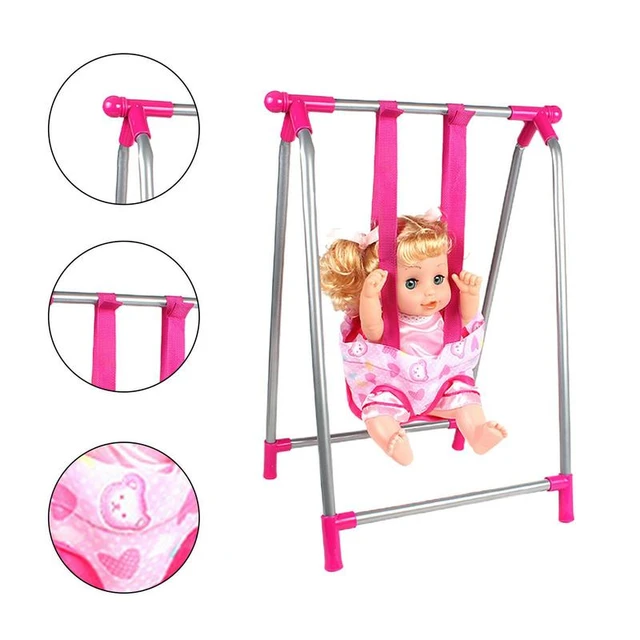 Doll Stroller Playset Infant Doll Stroller Crib High Set 1pc Simulation Dining Rocking Chair Swing Crib Toy Dolls Accessories - AliExpress