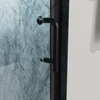 34 to 35-3/8 in. W x 72 in. H Bi-Fold Semi-Frameless Shower Doors in Matte Black with Clear Glass 3