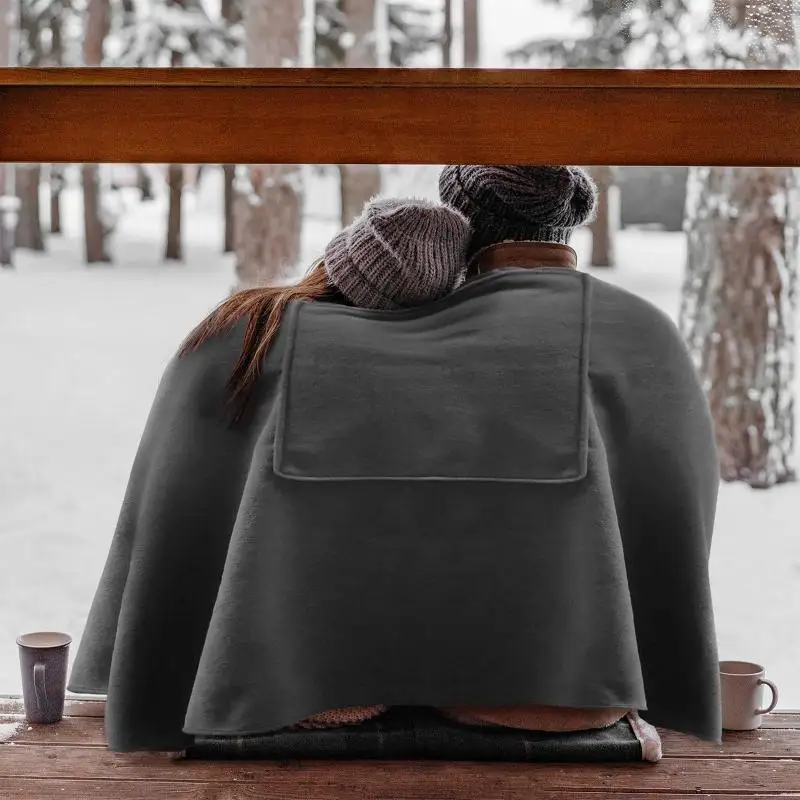 150&times;80cm Portable Electric Heating Blanket Fleece Flannel Shawl Hand Shoulder Knee Warm USB Car Home Office Soft Warmer
