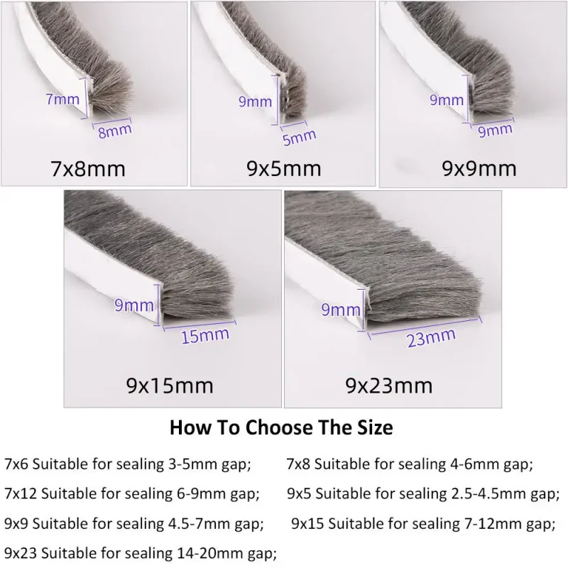 Sealing Strip 5/10M Home Windproof Weatherstrip
