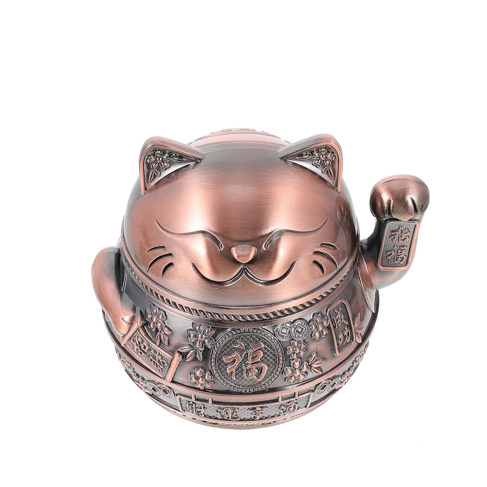 

Cat Design Ashtray Zinc Alloy Ashtray Portable Metal Ashtray Anti-fly Cigarette Holder Retro Lucky Cat Home Desk Decoration