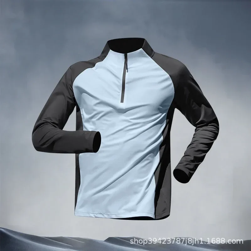 Fitness Clothes Ice Silk Quick Drying T-shirt Suit Men Short Sleeve Running Sportswear Shorts Tracksuit Gym Sports Training Sets