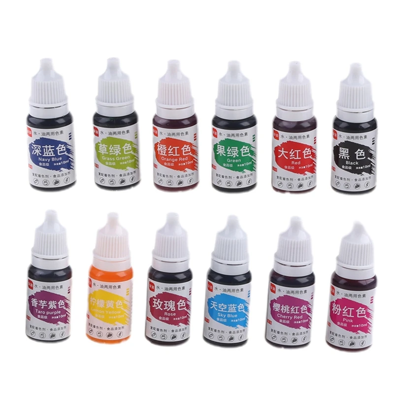 10ml Natural Ink Food Coloring Cake Pastries Cookies Liquid Dye Pigment Baking Decor Fondant Cooking Icing DIY Crafts