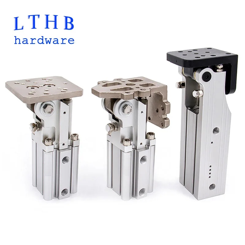 Pneumatic Lever Cilindro Manipulador Fixture Side Pose Grupo Mini 32 4045l Gira 90 ° Flip Rack Roda Dobradiça Acessório