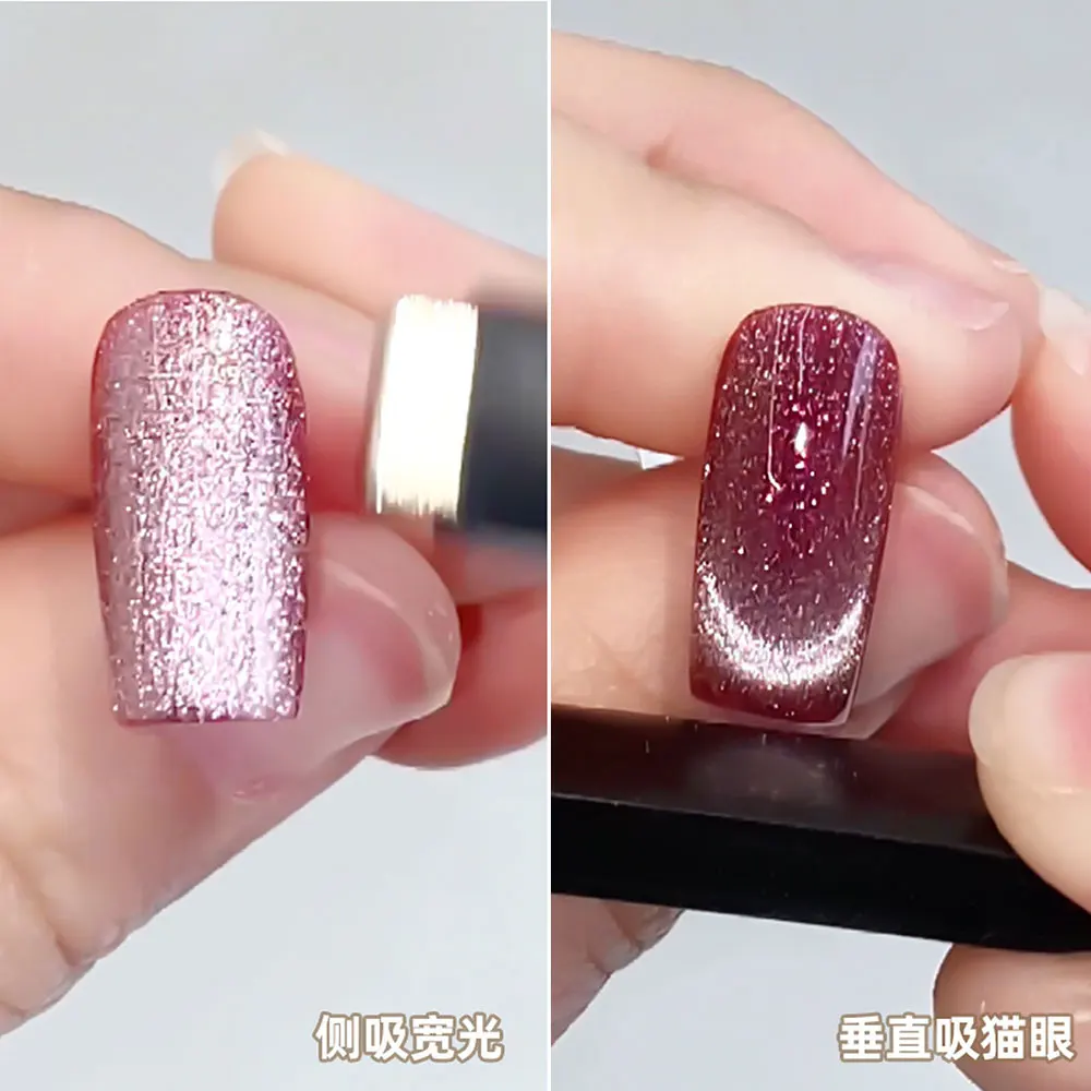 Enhanced Cat Eye Gel Nail Polish Magnet Stick - Large 6mm Multi-Function Tool with Protective Silicone Coating