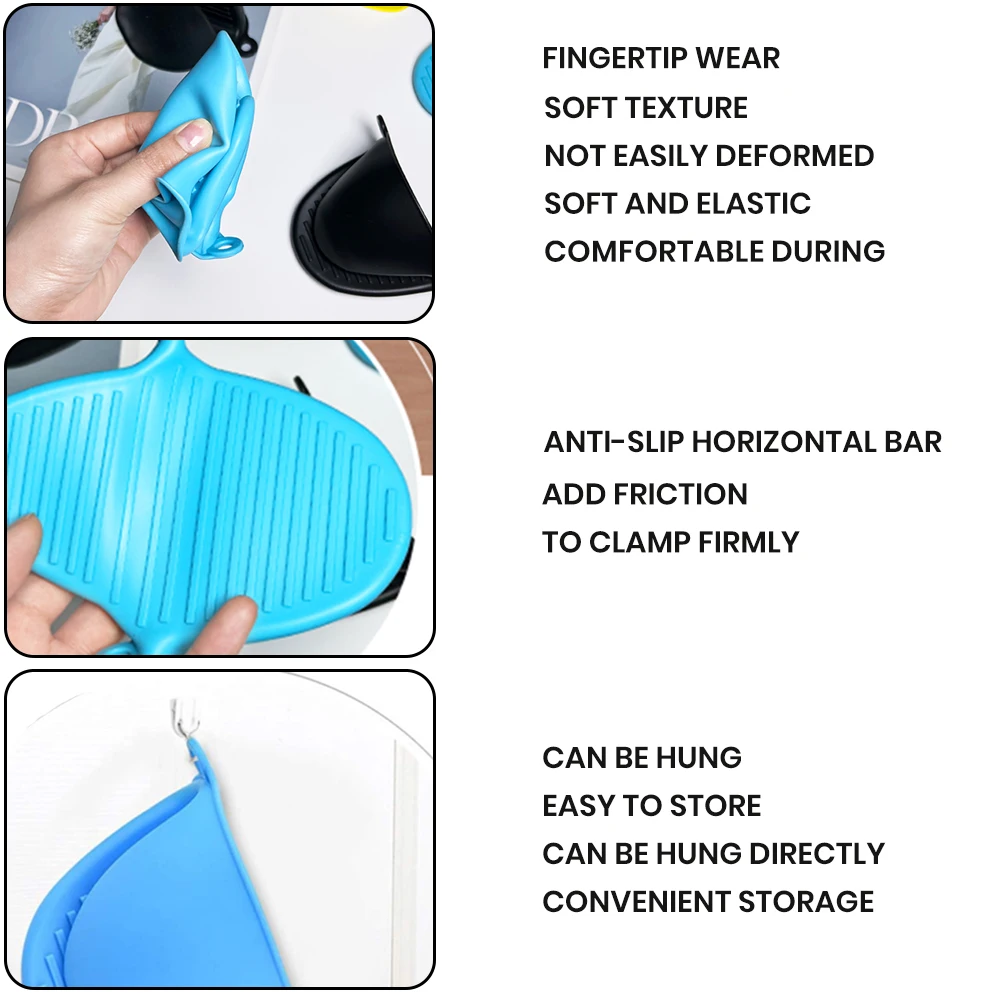 1pcAnti Scalding Clip high Temperature Resistant Silicone Heat Insulation Hand Clip Thickened Silicone Anti scalding Gloves