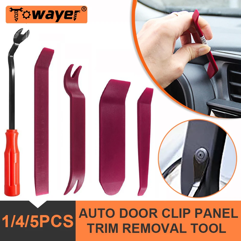 Auto Door Clip Panel Trim Removal Tool Kit Navigation Disassembly Blades Car Interior Plastic Seesaw Installer Pry Repair Tools