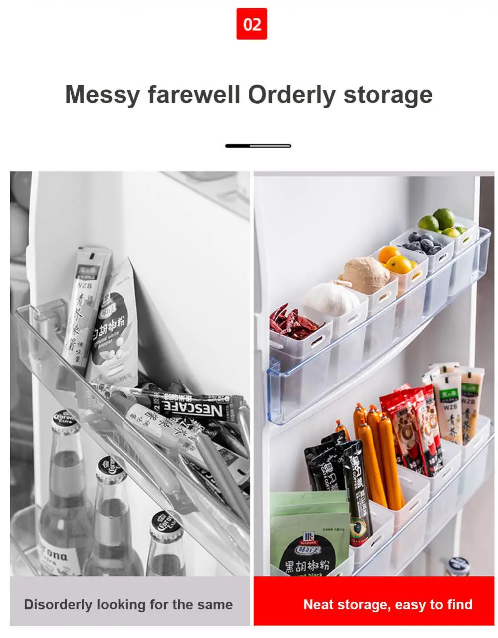 Mini Fridge Organizer 600D Oxford Double Side Caddy Organizer with 12  Pockets 53.9 ×12.8 Inches Dorm Office Over the Fridge - AliExpress