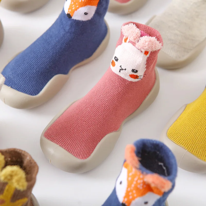 

Baby Sock Shoes Autumn Spring Boys Girls Nonslip Socks Kids Soft Rubber Sole First Walker Toddler Sneakers Anti-slip Floor Socks