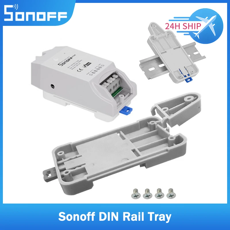 SONOFF DR DIN 레일 트레이, Sonoff 스위치 BASICR2 BASICR4 RFR2 스마트 홈 자동화 모듈, 조..