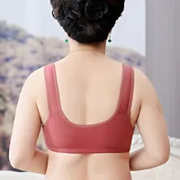 Plus Size Flower Print Wire Free No Pads Nursing Bra Mid-aged Mom Open Front Vest Brassiere Lingerie Cotton Bralette Underwear - Image 4