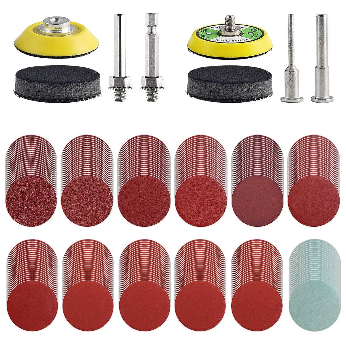 Profeet Zus Matrix 244Pcs Schuren Disc Pad Set 2In Schuren Pads 80 3000 Korrel Schuurpapier  Schuren Vel Boor Grinder Voor Metalen hout Glas Schuren - AliExpress