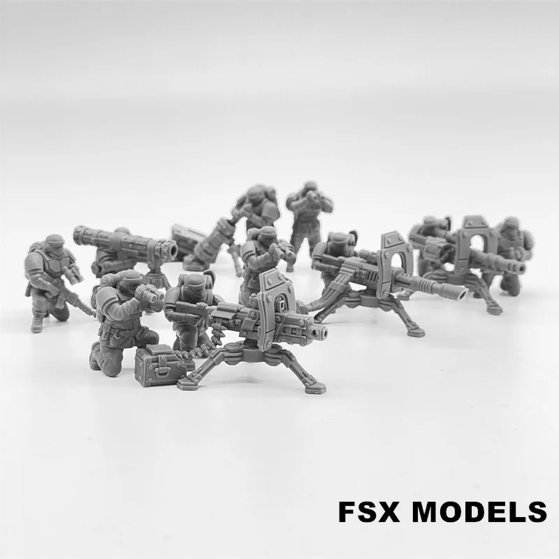 AlphaTroopsHeavySupportSquadResinModelKitMiniature28mmScale