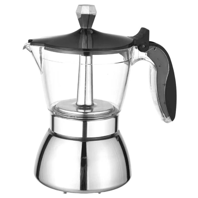 Moka Pot, 4 Tazze Piano Cottura Macchina Per Caffè Espresso-Macchina Per Caffè Cubano Premium Moka Macchina Per Caffè Espresso Italiano