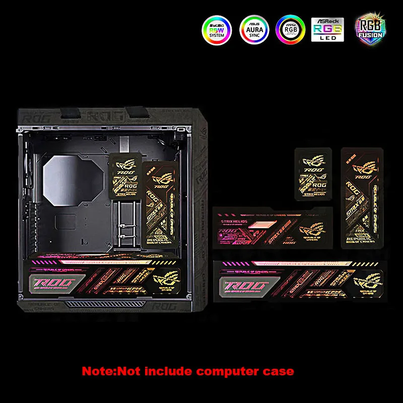 

Осветительная панель «сделай сам» для Asus Helios GX601 чехол, осветительная панель MOD ROG Strix, УФ лазерная гравировка, стикер для геймера