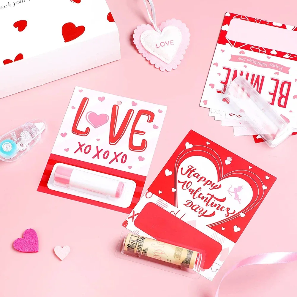 50 Stück Kunststoff-Kuppel-Lippenbalsam-Geldkartenhalter, wasserdicht, rechteckig, für Geld, Bargeld, zum Selbermachen, Absolventen, Geschenk für Weihnachten, Festival – Detail 6