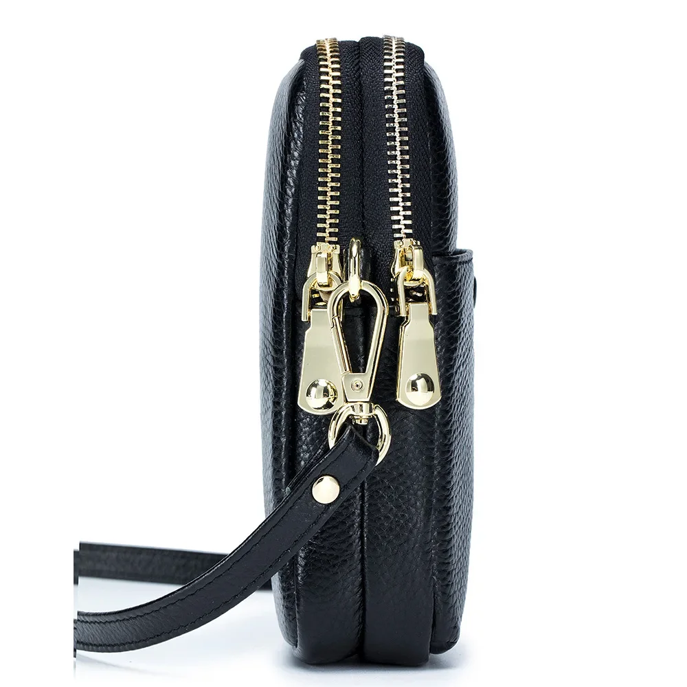 Women Mobile Phone Purse Bag Genuine Leather Crossbody Bag Small Shoulder Handbags for Women