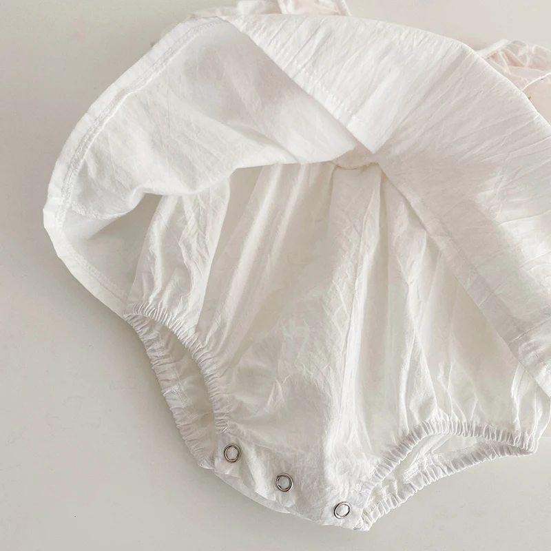 Summer Fashion Baby Girl Dress Lace Smocking Stitch Dress Infant Children Cotton Baby Bodysuit Family Matching Sister Outfit 6