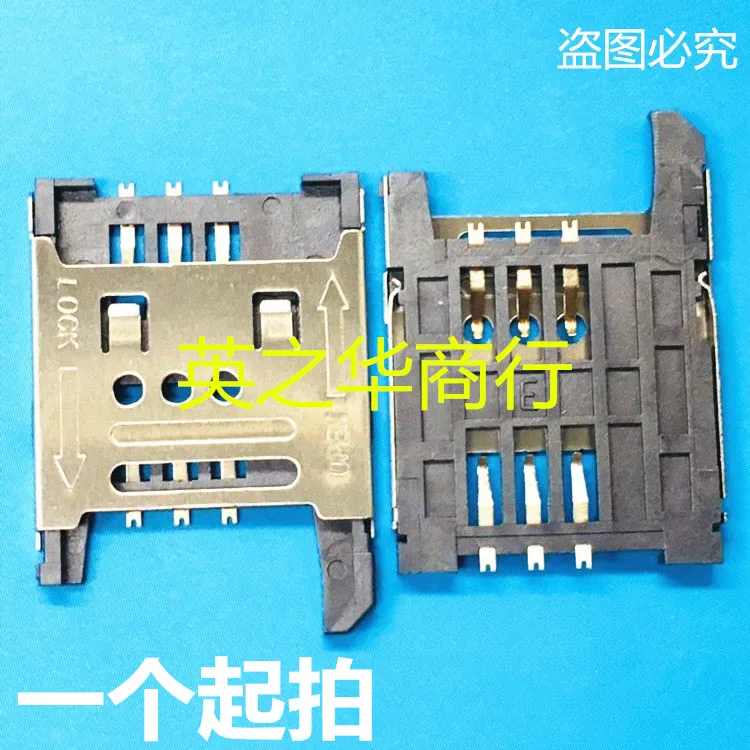 30Pcs Originale Nuovo Supporto Per Scheda Micro Sim 6P Flip 6Pin Slot Per Schede Slot Per Schede Porta Carte Di Credito Per Telefono Domestico Di Gran
