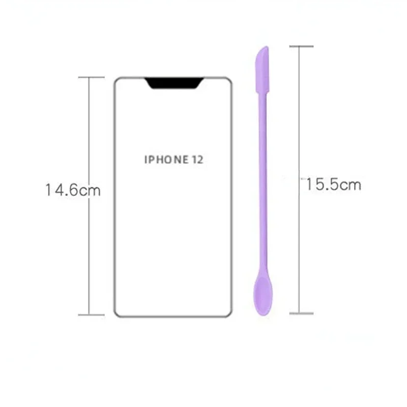 Double-Headed Scraper Creative Mini Silicone Small Tip Spatula Cosmetics Heat-Resistant Safe Spatula Foundation Makeup Tools 6