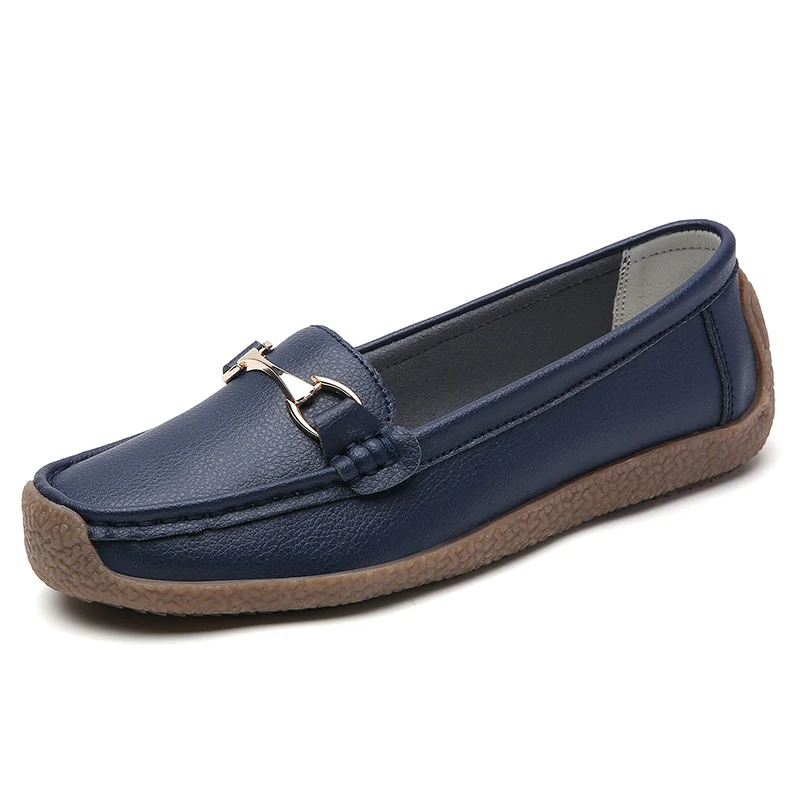 حذاء رياضي من الجلد للنساء ، حذاء بدون كعب ، حذاء...