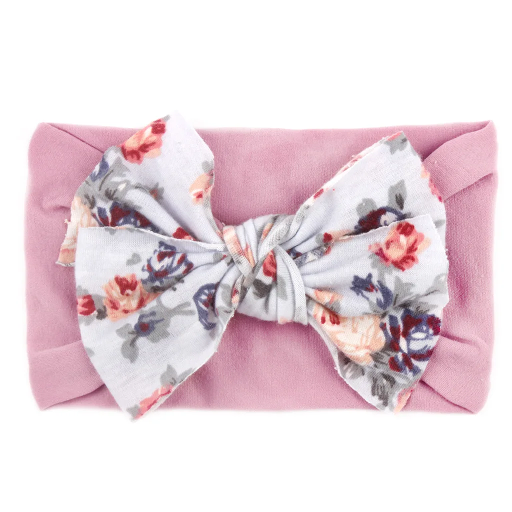 New Bohemia Elastic Printed Flower Kids Headband Newborn Infant Knot Bows Headwraps Baby Girls Headwear Cute Gifts Photo Props ergo baby accessories Baby Accessories