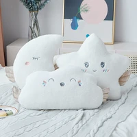 Skin-friendly White Cloud Star Moon Angel Wings Soft Stuffed Decor Pillows Cute Sky Pillow 1PC 1