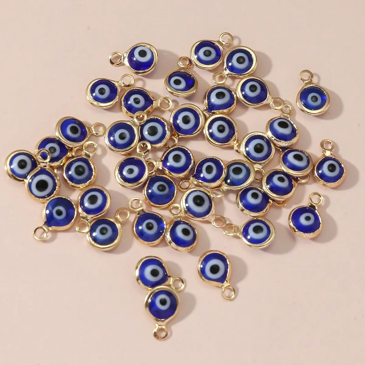 Elegant Evil Eye Charm Connectors for DIY Jewelry Accessories (40 Pieces)