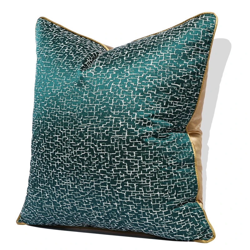 Nordische moderne silber beige blau gold karierte kissen bezug luxus jacquard kissen bezug für wohnzimmer dekoration – Detail 20