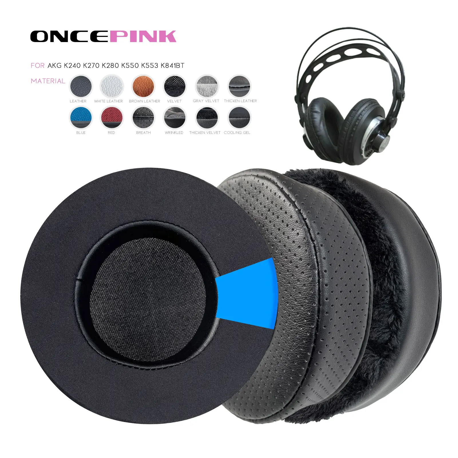 Oncepink Replacement Ear Pads for AKG K240 K270 K272HD K280 K271