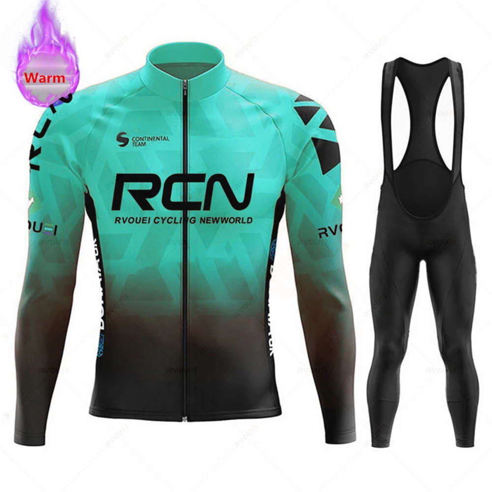 RVOUEI Thermal Fleece Cycling Clothing 2026 Team Winter, Men's Jersey Suit, Warm Bicycle Bike Clothes, MTB Maillot Ciclismo Hombre - Image 5