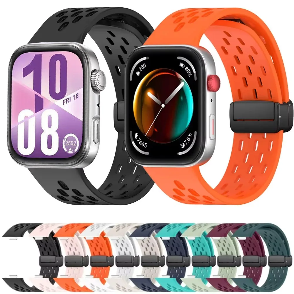 Breathable Sports Silicone Strap - Magnetic Bracelet Band
