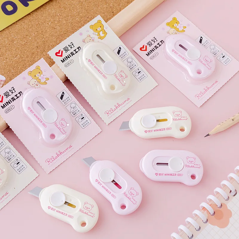 Utility Knife 1 PCS Kawaii Mini Pocket Bear INS Box Knife Paper Cutter Craft Wrapping Stationery