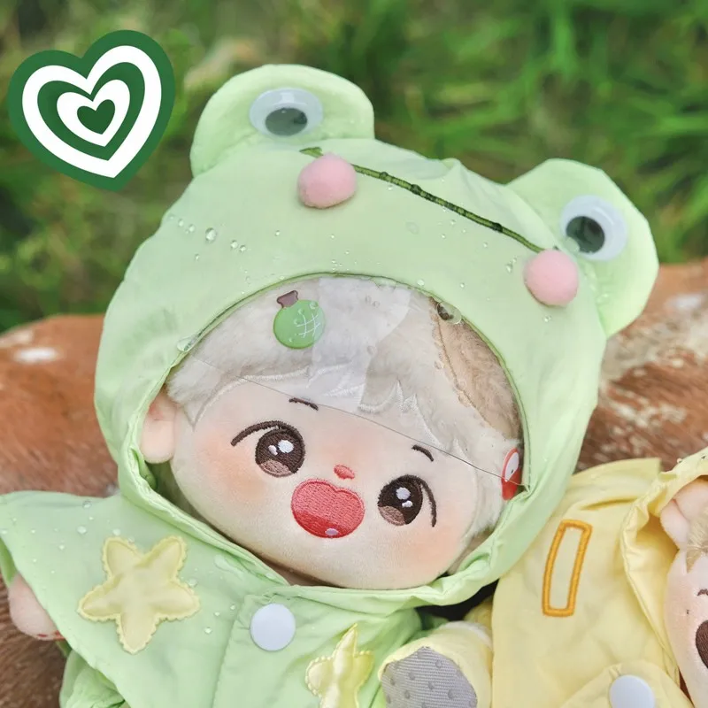 Cute Yellow/Green Raincoat Doll Clothes For 20cm Idol Soft Cotton Doll DIY Clothes Accessory for Girls Fans Collection Gifts 3