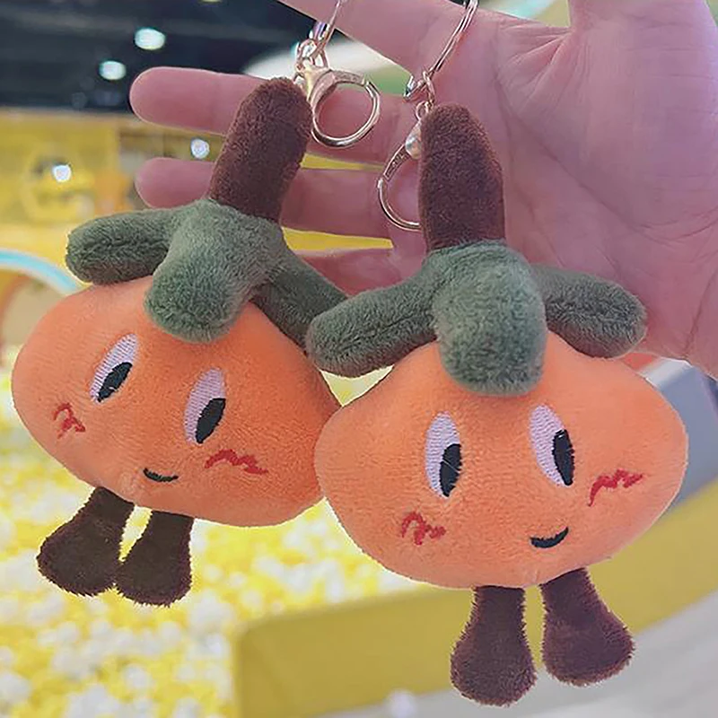 

13cm Kawaii Soft Mandarin Orange Keychain Plush Pendant Keychain DIY Trinket Kids Stuffed Toys Bag Car Accessories