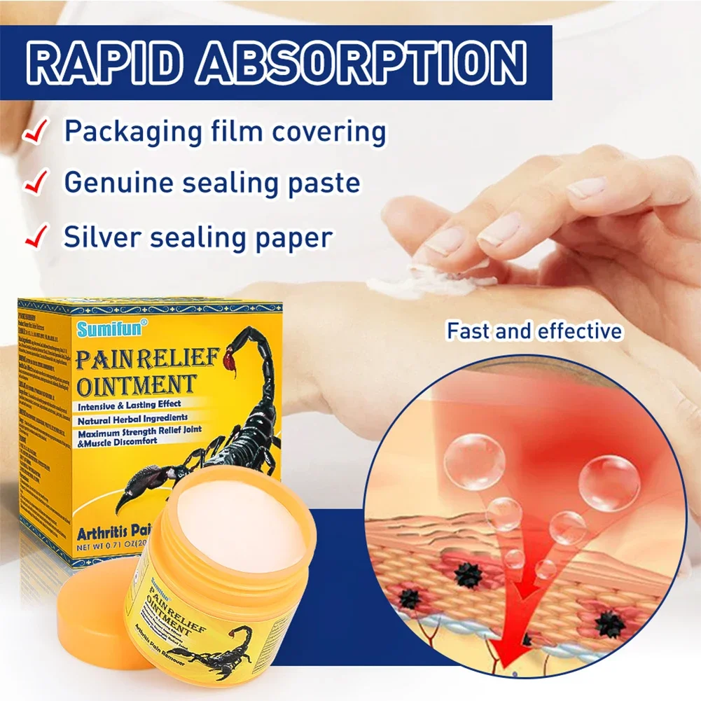 Scorpion Venom Chinese Pain Relieve Cream Rheumatoid Arthritis Joint Back Herbal Analgesic Balm Pain Relief Ointment pain relief cream,knee pain relief cream