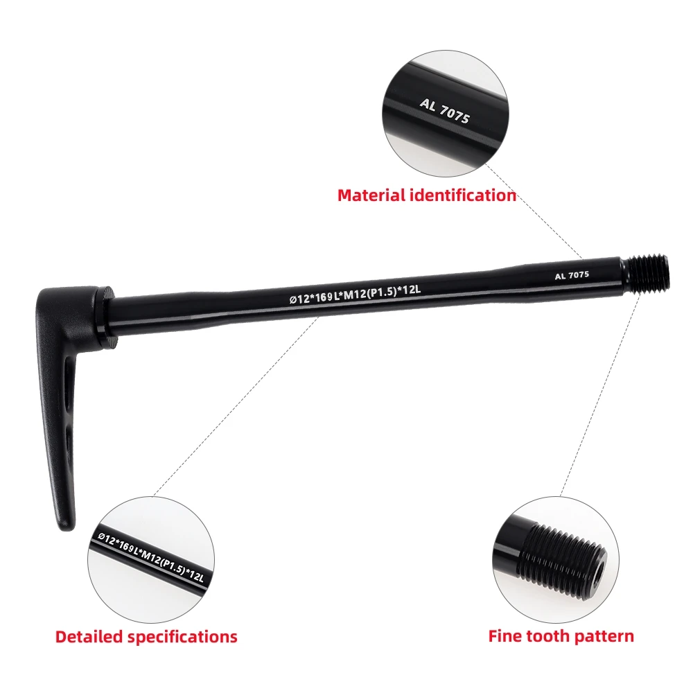 SMLLOW Axle Shaft Front Hub Rear Hub Skewers 12mm 15mm