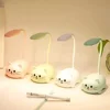 Cute Pet Pig Mini Night Light USB Charging Folding LED Small Table Lamp Student Learning Eye Protection Book Lamps Bedside Decor 2