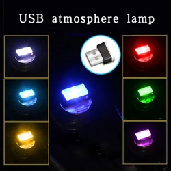 Mini lampe LED USB décorative au néon, éclairage d'ambiance coloré pour intérieur de voiture, lumière d'ambiance, lumière d'urgence, Plug And Play 