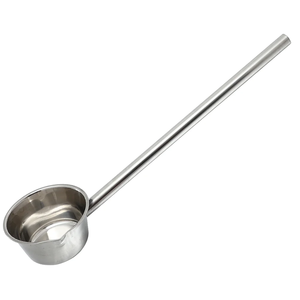 Long Handle Spoon Large Water Dipper Stainless Steel Ladle Pour Spout Kitchen Scoop Garden Watering Spoon Metal Soup Large