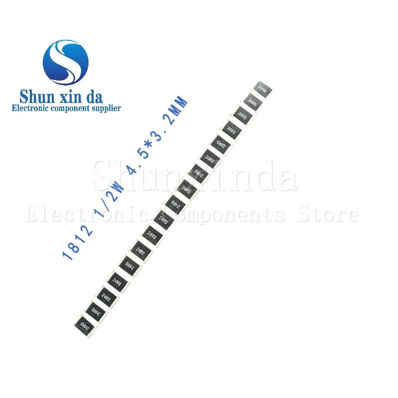 50PCS 5% 1812 SMD Resistor 0R ~ 10M 3/4W 1 10 100 150 220 330 470 510 560 680 910 Ohm &Omega; 1K 2.2K 10K 100K 1R 10R 100R 220R 330R