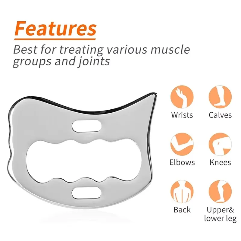 Stainless Steel Gua Sha Scraping Massage Tool  Physical Therapy Stuff Scraping Board For Back Legs Arms Neck Shoulder Massage