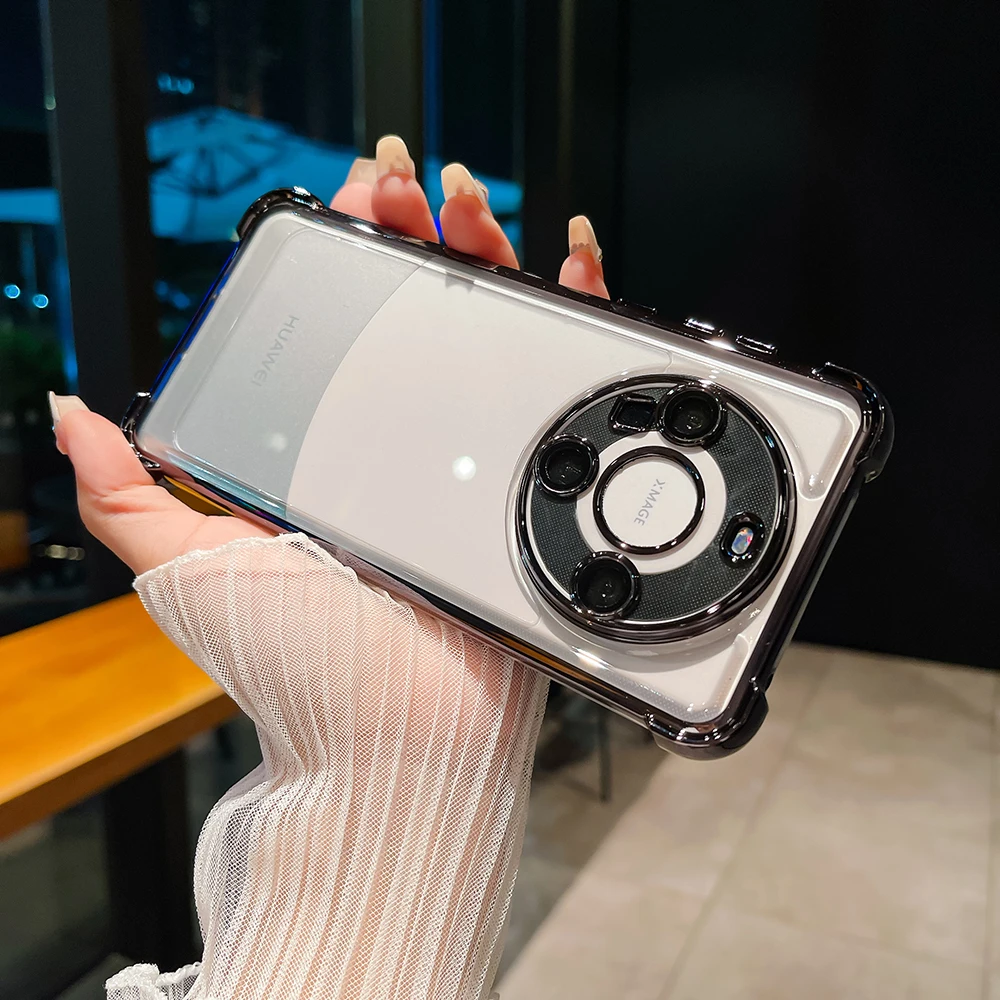Shockproof Transparent Phone Case For Huawei Mate 60 Pro Plating_voghion.com