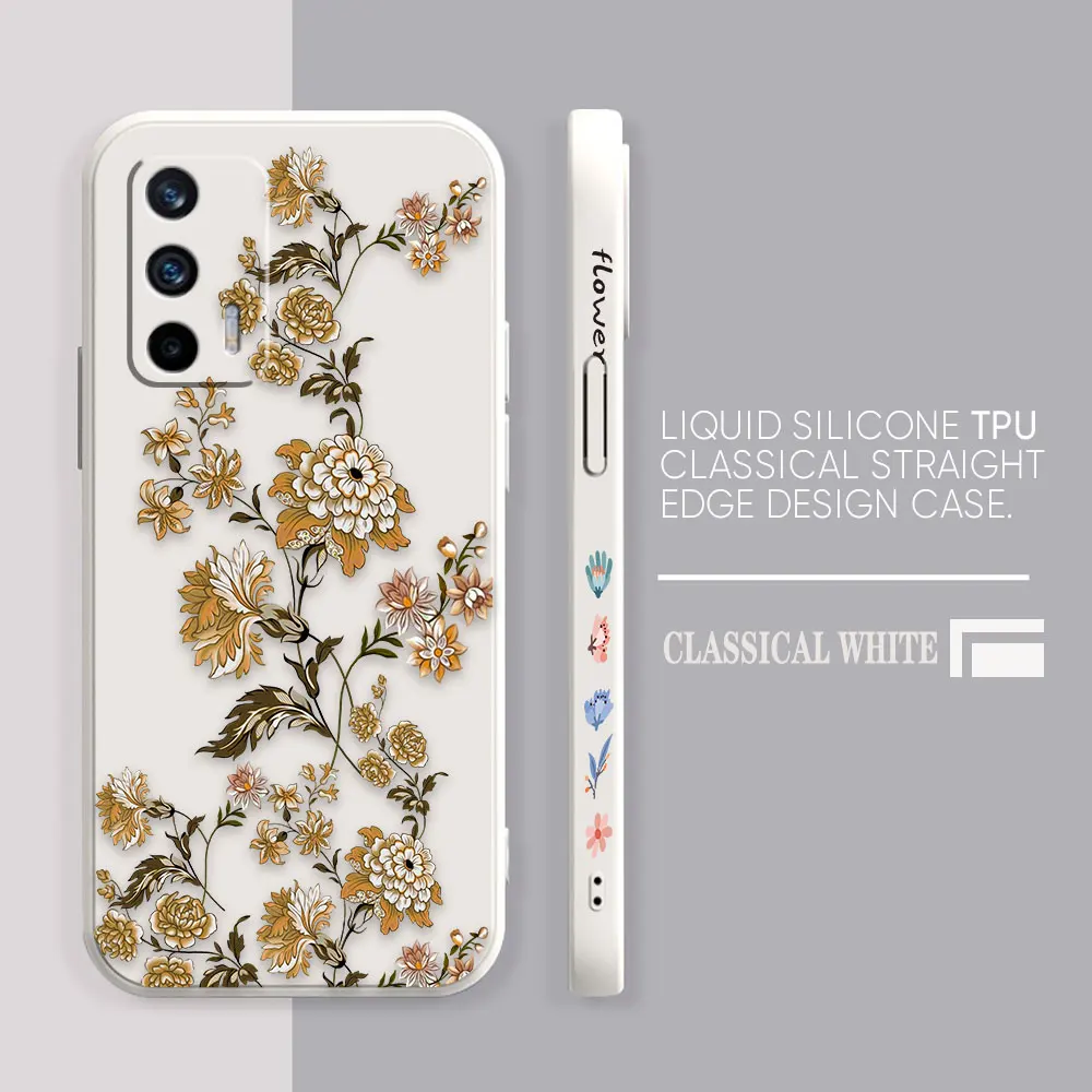 thumbnail image 1 of Case For OPPO Realme 9 8 8I 7 6 5 C21 GT NEO 2 3 5 V15 V25 Colour Simple Liquid Silicone Case The Most Beautiful Flower, 1 of 5