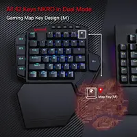 Redragon K585 PRO Wireless One-Handed Mechanical Keyboard 42 Keys 3-Mode RGB 7 Onboard Macro Keys Detachable Wrist Support - Image 5
