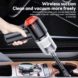 4 in 1 Wireless Car Vacuum Cleaner Cordless Handheld Auto Vacuum Home & Car Dual Use Mini Vacuum Cleaner USB Charging Air Duster