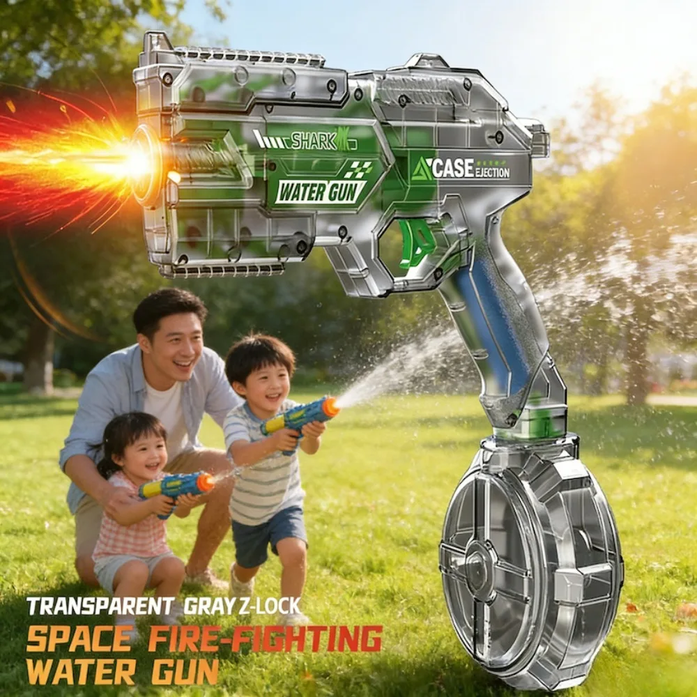High-speed Electric Water Gun For Kids With Flame And Light Effect_voghion.com