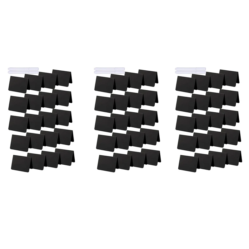 mini-panneaux-de-tableau-noir-effacables-en-pvc-en-forme-de-a-avec-marqueurs-a-craie-blanche-60-pieces