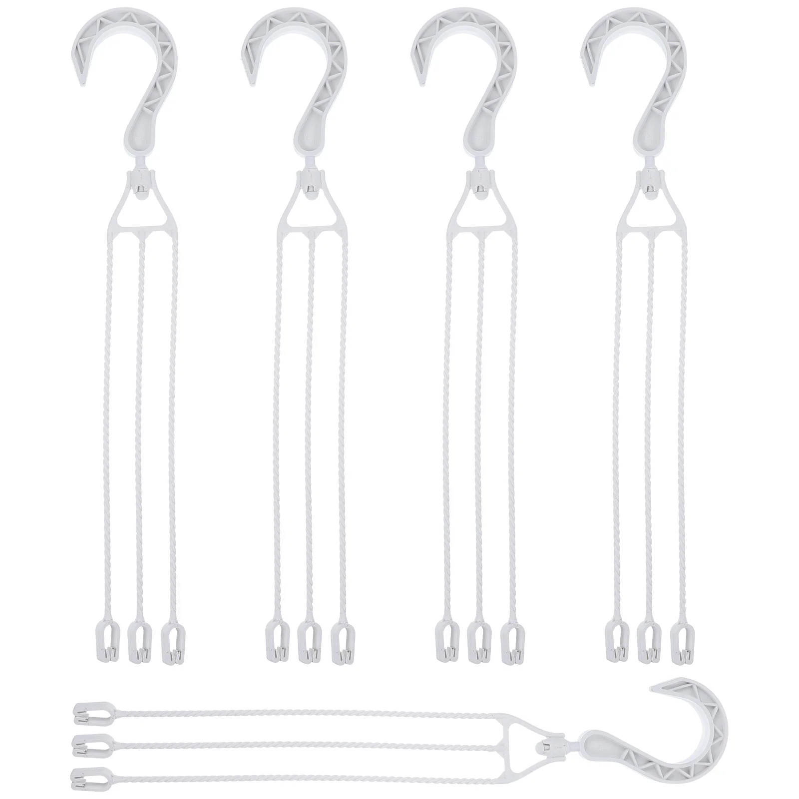 

Ganazono Plant Stand Plastic Hanging Basket Hooks Plant Chain Flower Pot Hangers White Pot