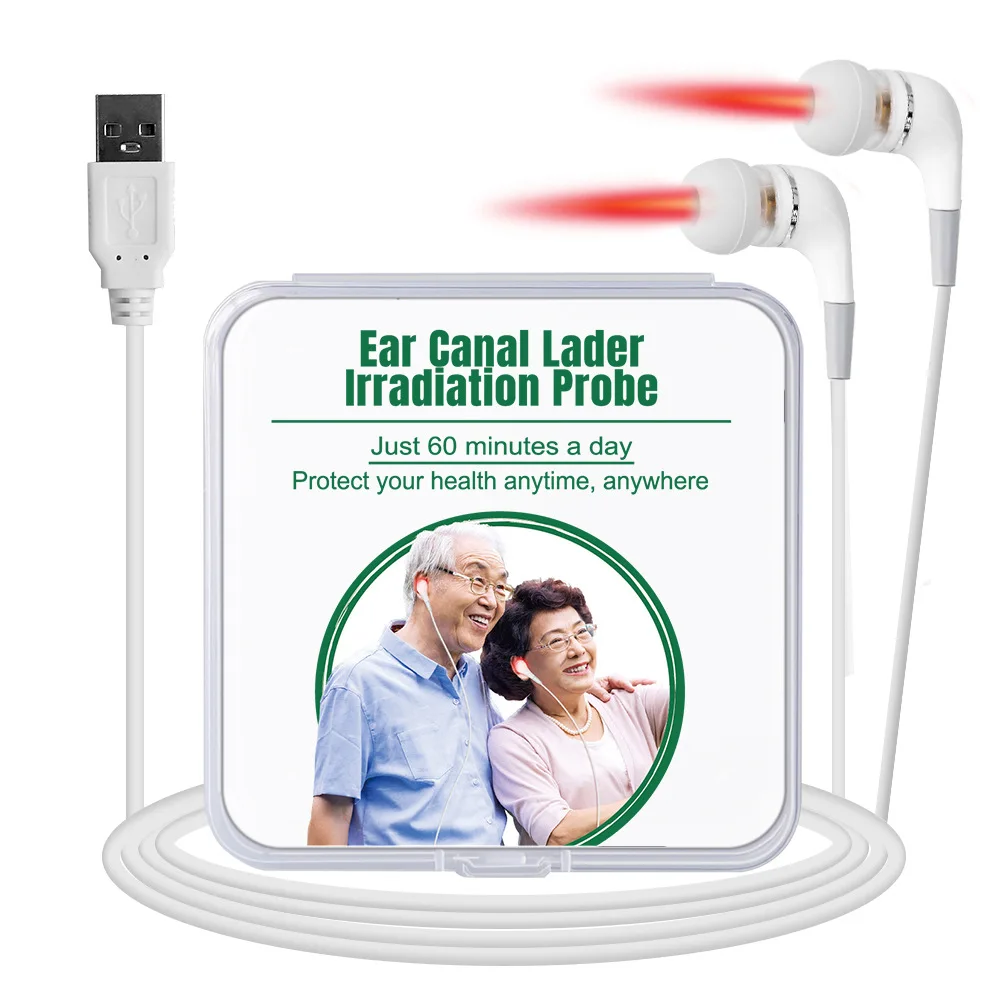 Ear Laser Therapy 50nm Irradiation 6Physiotherapy Line  Physiotherapy Earplug Balance High Blood Pressure Reduce High Blood Fat ortofon 1 pair 8n silver plated single crystal copper rca to xlr balance line lotus signal to cannon audio cable